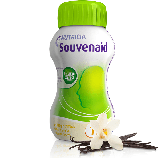 A bottle of vanilla flavoured Souvenaid.